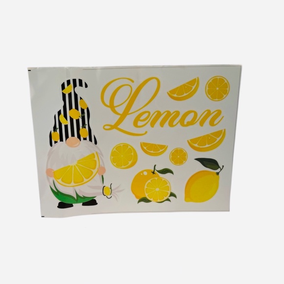 Gnome & Lemon Wall Decals  Peel and Stick Stickers - Picture 4 of 8